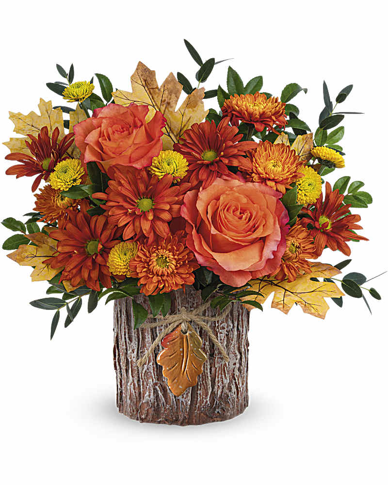 Fall Galore Wood Flowers Bouquet Candle Topper selling with Vase