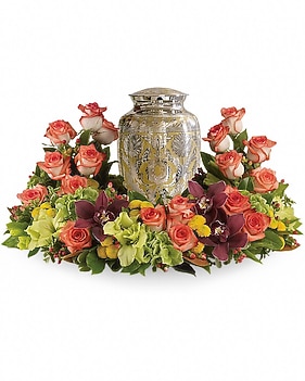 Sunset Wreath Sympathy Arrangement