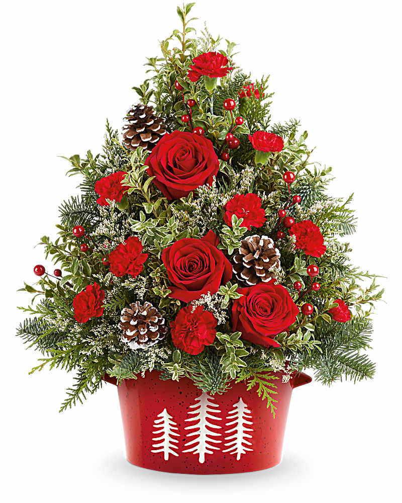 Teleflora's Holiday Traditions Tree in Lewiston ME - Val's Flower