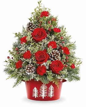 Teleflora's Holiday Traditions Tree Bouquet