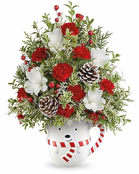 Teleflora's Send A Hug® Snowy Lane Tree Bouquet
