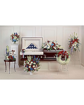 Teleflora's Distinguished Service Collection Sympathy Arrangement