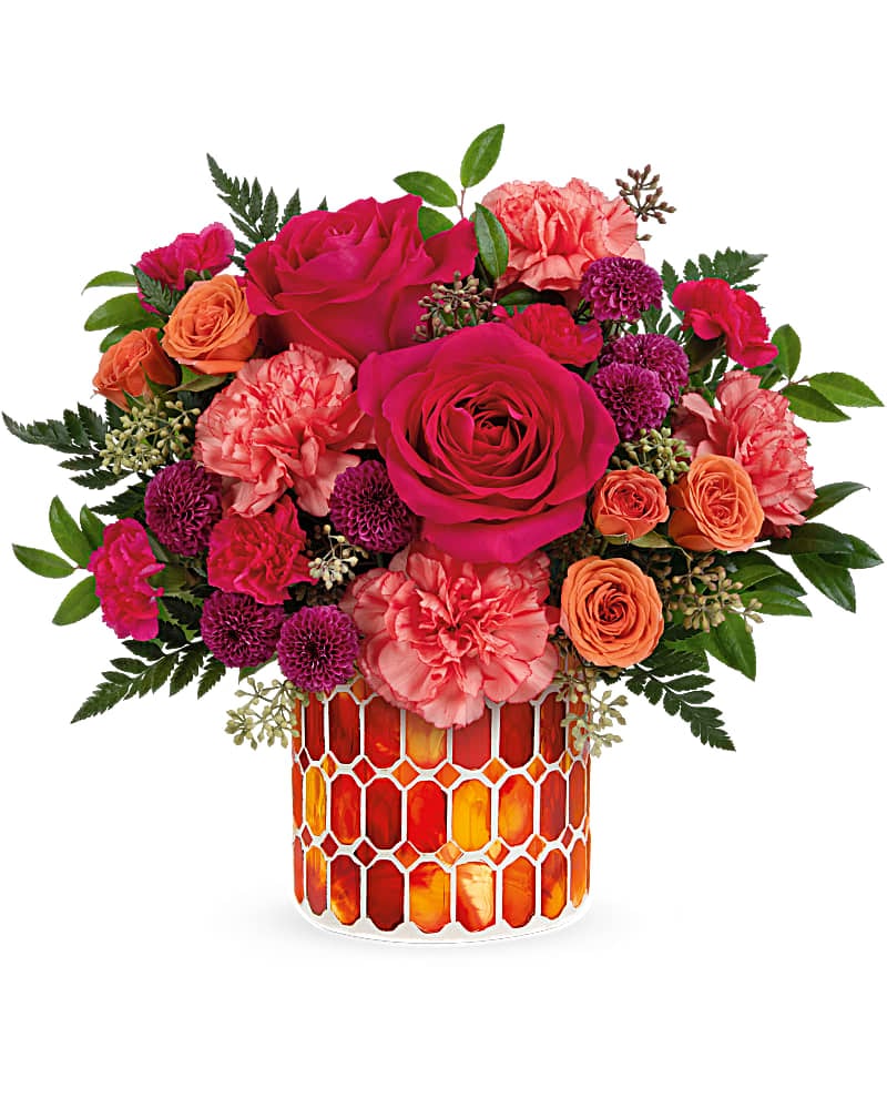 Teleflora's Sunset Blooms Bouquet-TEV66-2 in Chicago IL - Soukal
