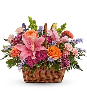 Teleflora's Blooming Joy Bouquet Basket Arrangement