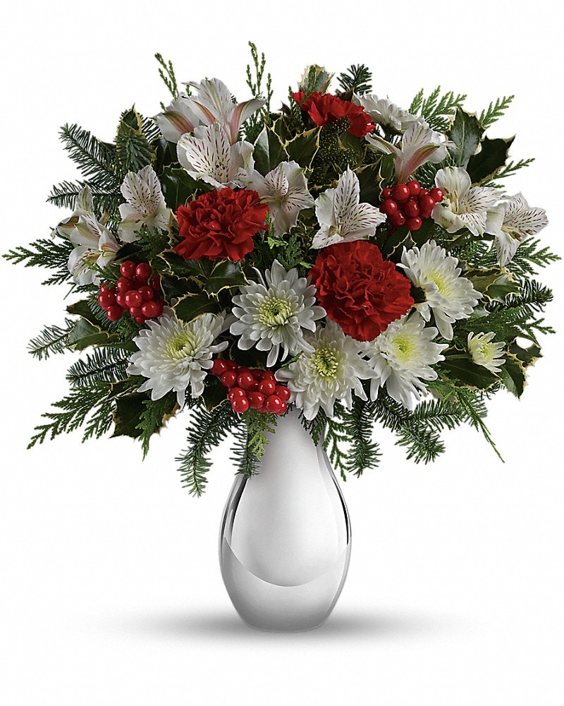 Teleflora's Silver And Snowflakes Bouquet in Canton NY - White's
