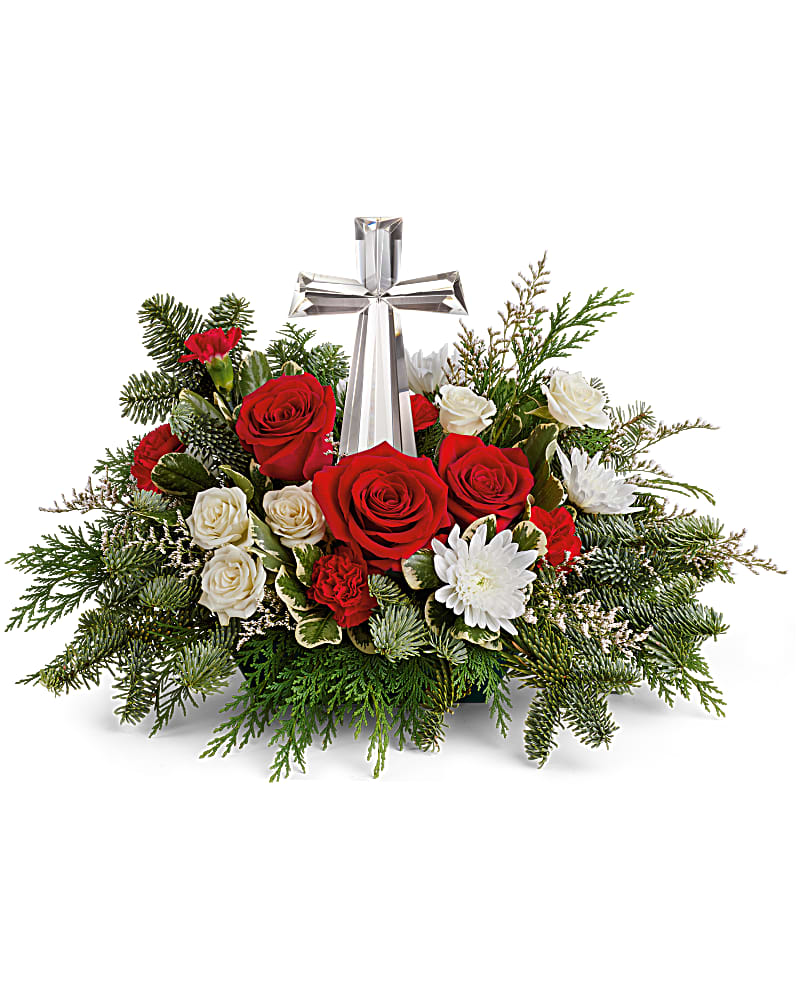 Sympathy Cross Delivery Newburgh NY - Foti Flowers at Yuess Gardens