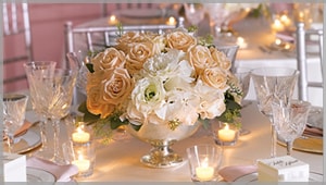 Spring wedding flower arrangement