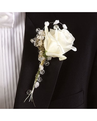 White Rose Boutonnière
