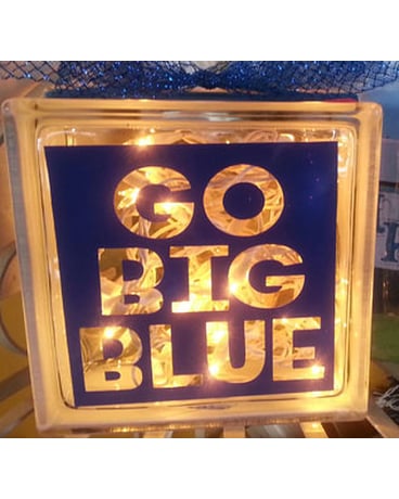 Lighted Cube - Go Big Blue