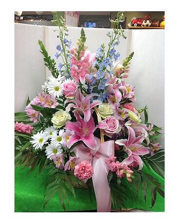 Pastel Wicker Basket