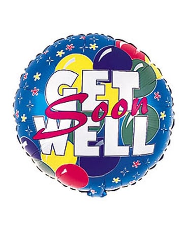 18 GET WELL MYLAR BALLOON