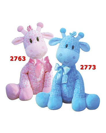 Jingles Giraffe Blue or Pink