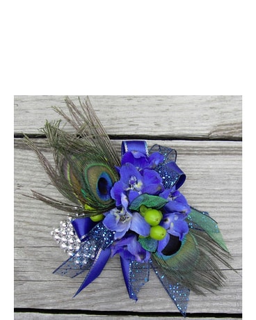 Peacock Corsage