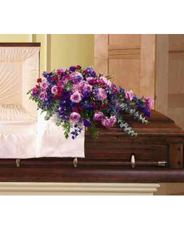 Flowers & Foliage Casket Cover