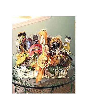 Single Rose Gourmet Basket