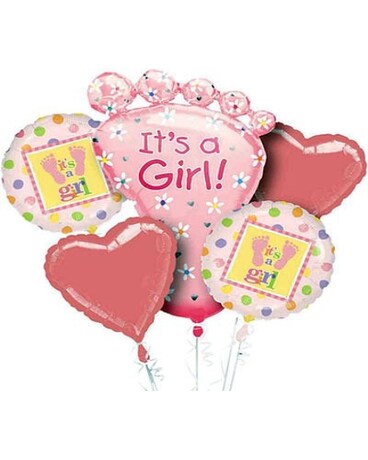baby girl balloon bouquet