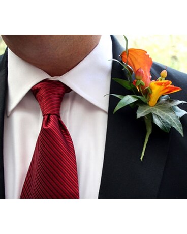Bronze Calla Boutonniere