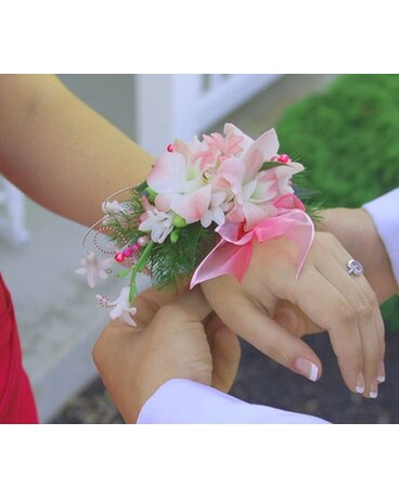 Pink & White Corsage