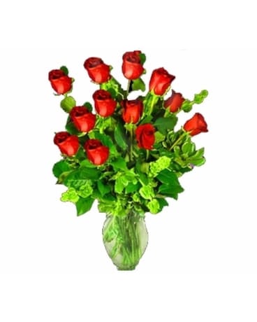 One Dozen Imported Red Roses