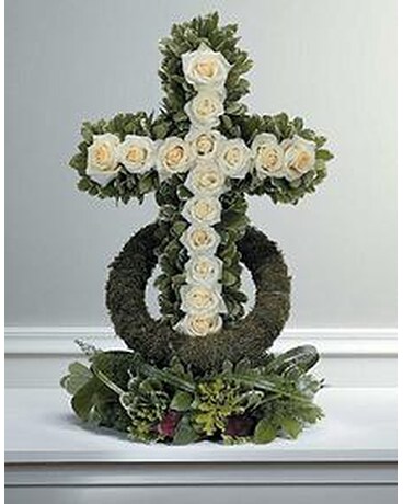 White Rose-Accented Cross