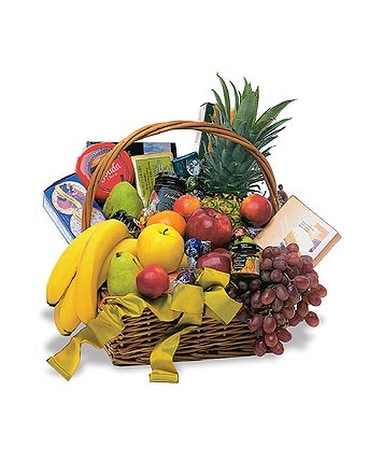 Fruit & Gourmet Baskets Flower Arrangement