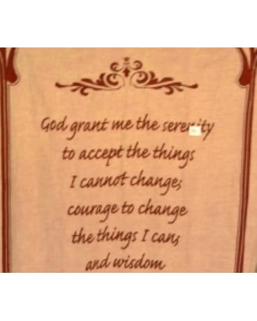 Serenity Prayer Throw