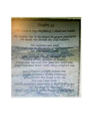 Psalm 23 throw