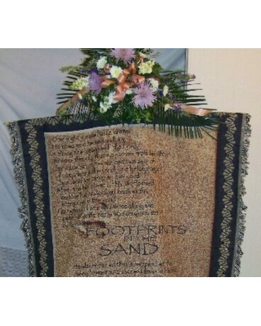 example easel with fresh flowers option