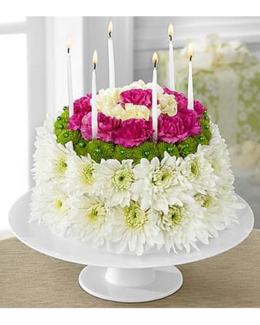 Celebration Cake Flower Arrangement