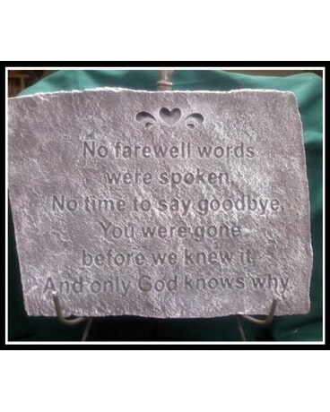 Sympathy Plaque With Easel