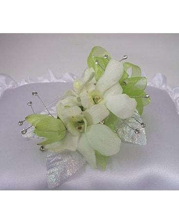 Dendrobium Corsage - White