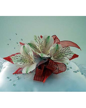Three Alstroemeria corsage