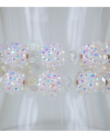 Large Iridescent Beads Wristlet
