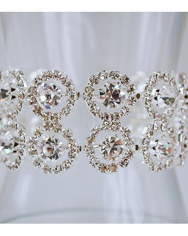 Large Clear Rhinestone w/ Small Clear Rhinestone