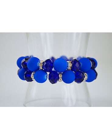 Royal Blue Beaded Bracelet