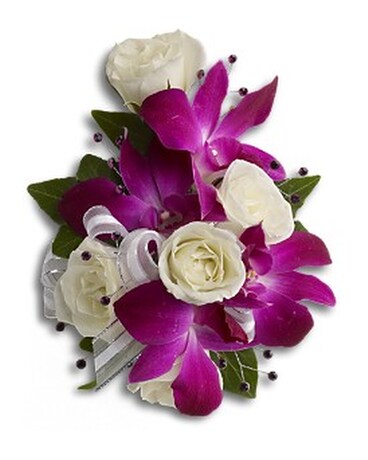 Fancy Orchids & Roses Wristlet