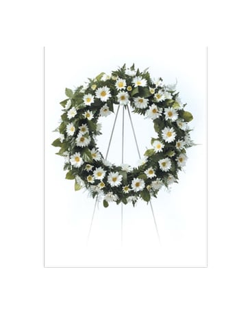 White Daisy Wreath