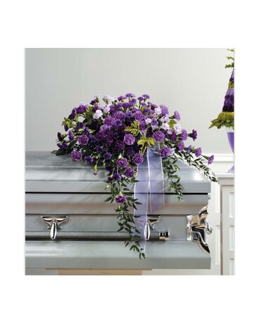 Purple Casket Spray