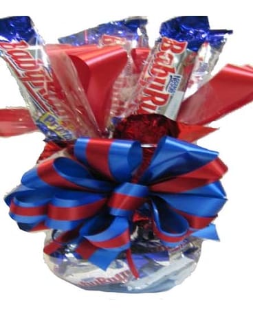 Sweetheart Candy Bouquet (Baby Ruth) Flower Arrangement