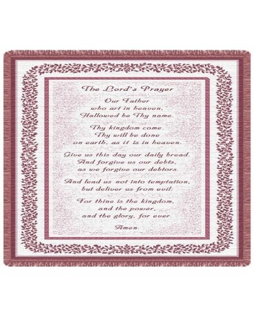 Lord's Prayer Tapestry Throw
