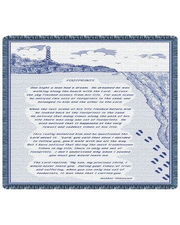 Footprints Tapestry Throw