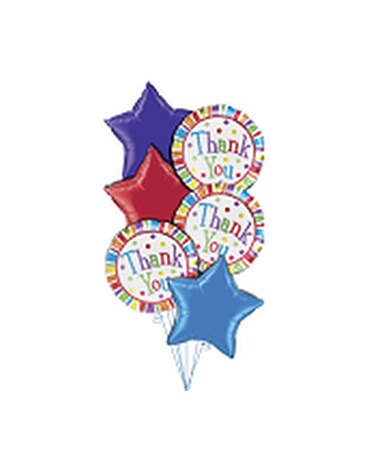 Thank You Balloon Bouquet with Stars