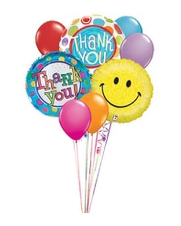 Smiley Face Thank You Balloon Bouquet
