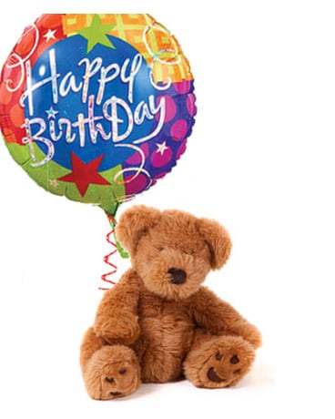 Bear with Birthday Mylar