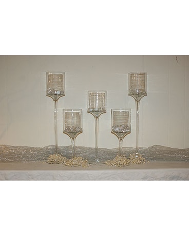Varied Tall Clear Goblets