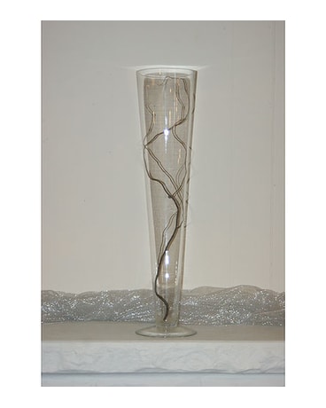 Fulted Glass Stein Vase
