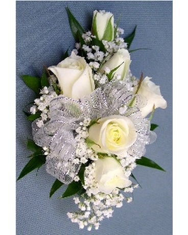 silver corsage