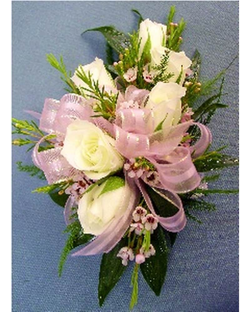 White & Light Pink Wrist Corsage in Kennett Square PA