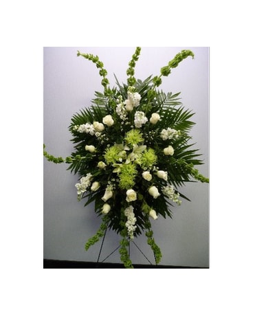 Fresh Stand All White Flower Arrangement