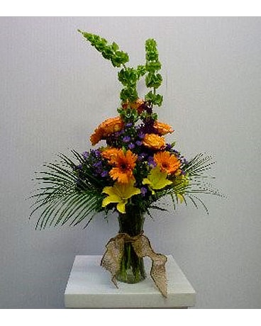 Gathering Vase in Yellow, Orange, Purple